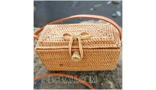 small purse bags full hand woven rattan strap handmade bali